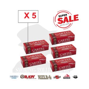 Tubetti per sigarette Cartel 100’s Red Regular 25 mm – Confezione da 200 tubetti