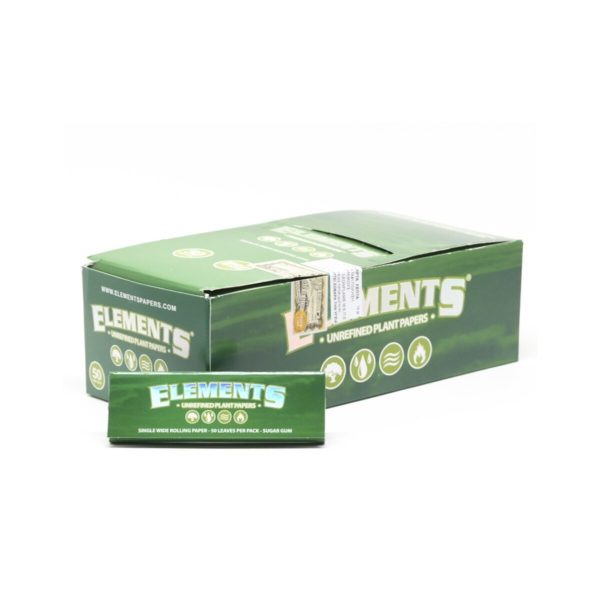 master-138 Cartine Elements Fine Green Corte Regular – Confezione da 50 libretti