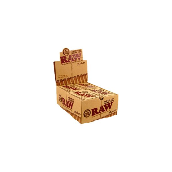 Filtres en carton RAW Pre-Rolled Cone Perfecto – 20 pièces