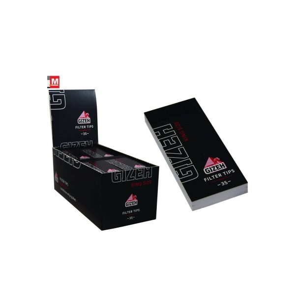 Filtri in cartoncino Gizeh Black Regular perforati – Blocchetti da 35 tips