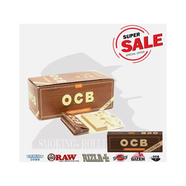 master-219 Cartine OCB Virgin Brown Medium 1¼ con filtri – Confezione da 24 libretti