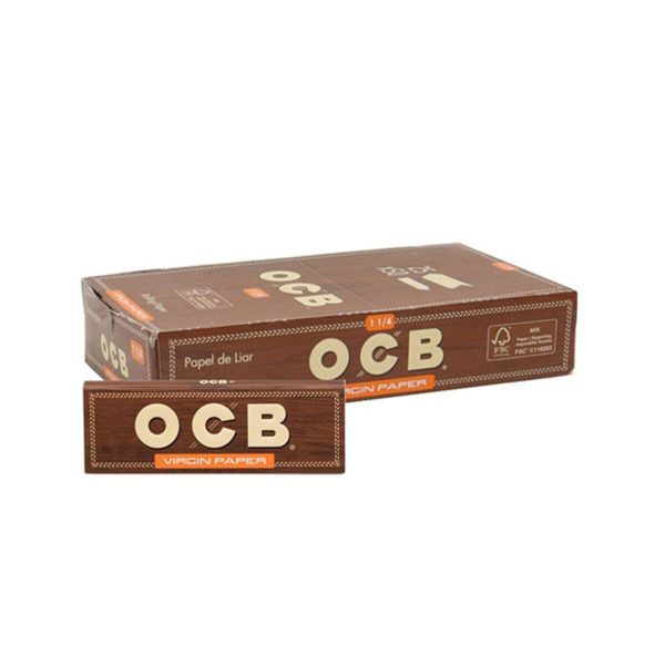 master-220 OCB Virgin Brown Medium 1¼ Zigarettenpapier – Packung mit 25 Heftchen