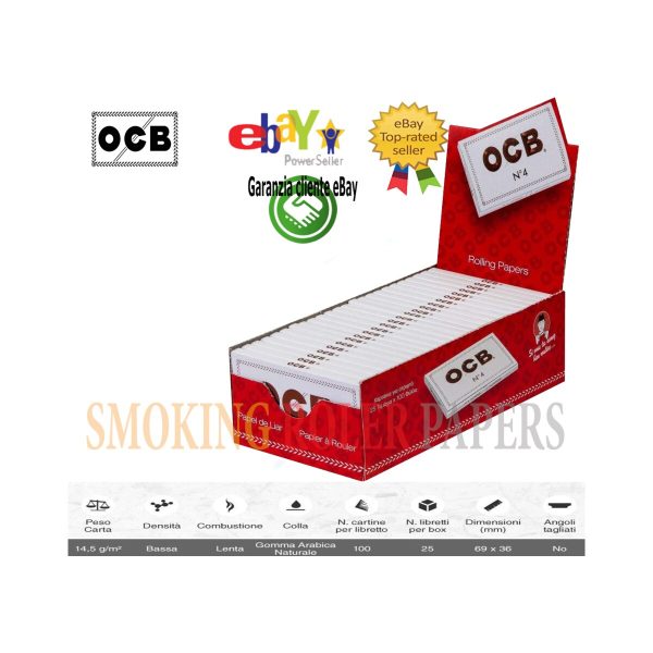 master-238 OCB White Regular Zigarettenpapier – Packung mit 25 Heftchen