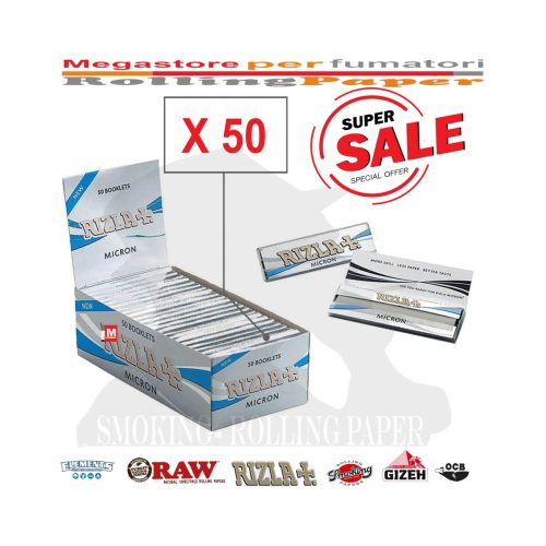 master-298 Cartine Rizla Micron Corte Regular – Confezione da 50 libretti