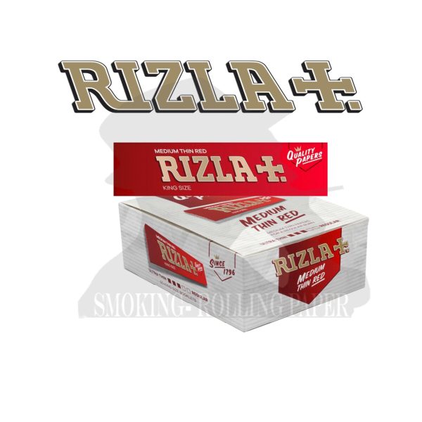 Rizla Red King Size Slim Zigarettenpapier – Packung mit 50 Heftchen