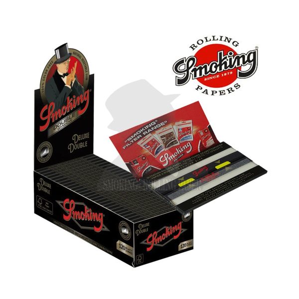 master-340 Smoking Deluxe Double Regular 69 × 37 mm Zigarettenpapier – 25 Heftchen à 120 Blatt