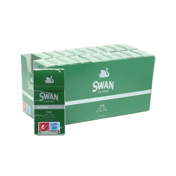 Filtres Swan Extra Slim Menthol 5,7 mm en bâtonnets – 120 filtres