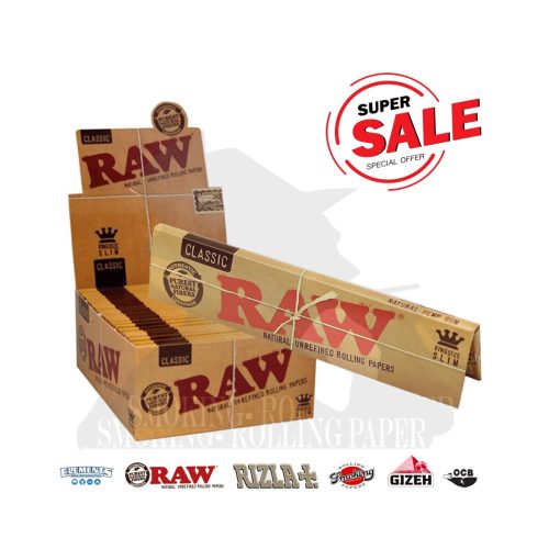 master-379 Cartine RAW Classic King Size Slim – Confezione da 50 libretti
