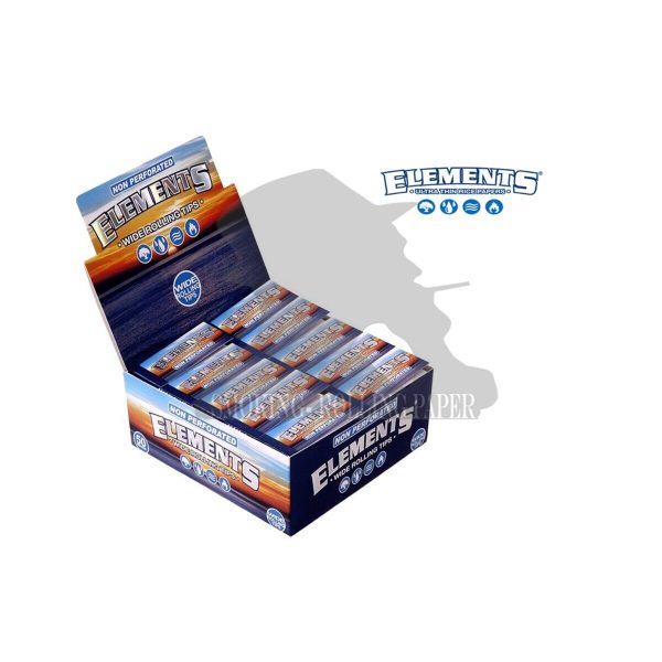 master-62 Elements Wide Slim unperforierte Filtertips aus Karton – 50 Tip-Heftchen